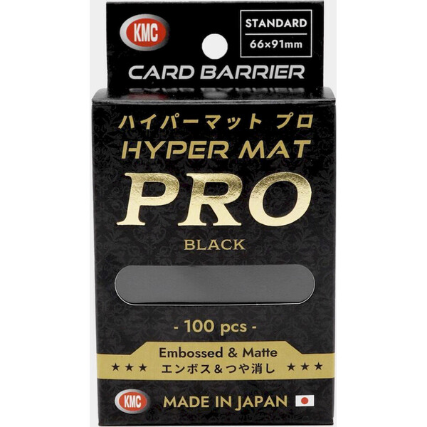 KMC Standard Sleeves - Hyper MAT PRO Black (100 Sleeves) Černá