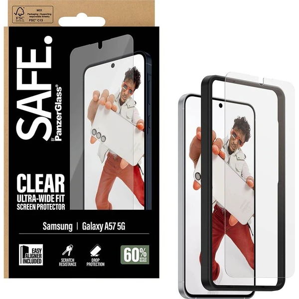PanzerGlass® SAFE sklo s instalačním rámečkem Samsung Galaxy A57 - Ochranné folie a skla - Obrázek d_cc4a8b12cc314fb390eaa98537a9f7a7