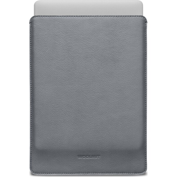 Woolnut Leather Sleeve kožené pouzdro MacBook Neo šedé