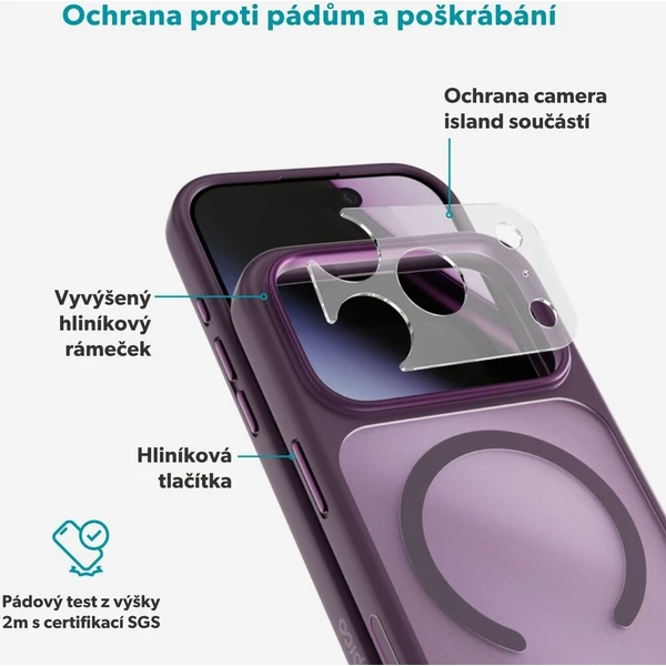 Epico HeroMatte Pro Mag+ MagSafe/Qi2 kryt iPhone 17 Pro/18 Pro tmavě fialový - Pouzdra - Obrázek d_ceca87ee2c8045e99e2ad9a3684f471a