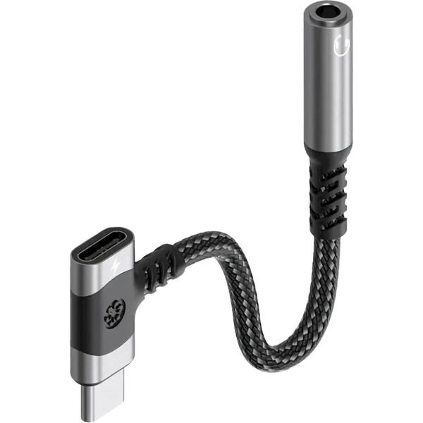 PremiumCord USB-C /3,5mm redukce s USB-C konektorem pro napájení 0,125m černý