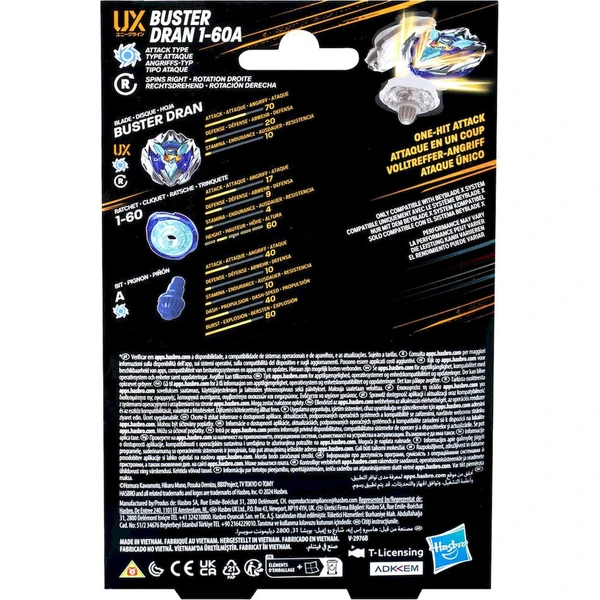 Beyblade X Buster Dran 1-60A UX Starter Pack Set - Hračky - Obrázek d_d0021403946149da9d03f3b3abdebc73