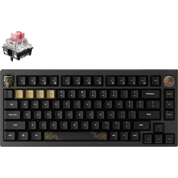 Keychron Black Myth: Wukong Deluxe ed. TTC Gold Pink (US) Černá