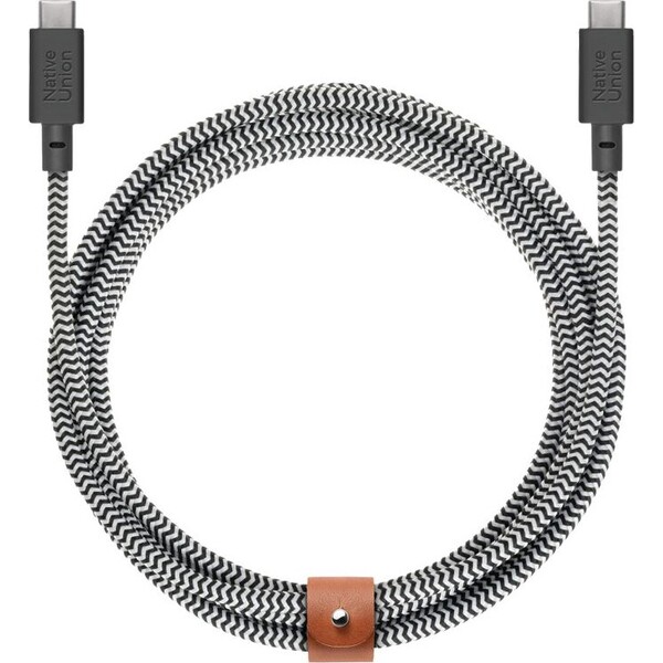 Native Union Belt Cable XL USB-C/USB-C kabel 3m, 100W zebra
