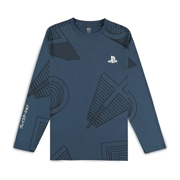 Tričko s dlouhým rukávem Difuzed PlayStation XL Modrá