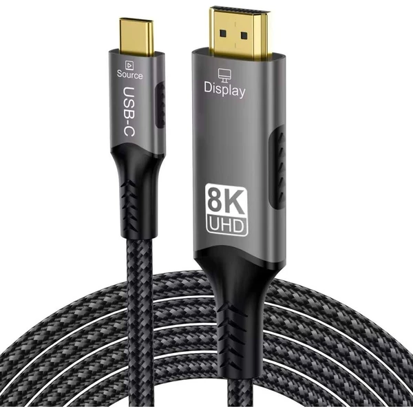 PremiumCord USB-C/HDMI 2.1 kabel 8K 2m stříbrný - Kabely a redukce - Obrázek d_d3c1fcb5b6d3473b985c9f1b0a68c196