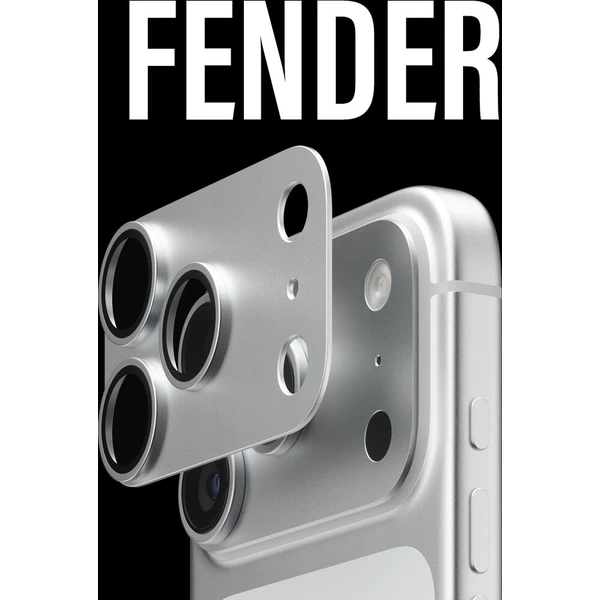 PanzerGlass FENDER hliníková ochrana fotoaparátu iPhone 18 Pro Silver (stříbrný) - Ochranné folie a skla - Obrázek d_d3ec72b11b4b48a9bd506a1e107f53c4
