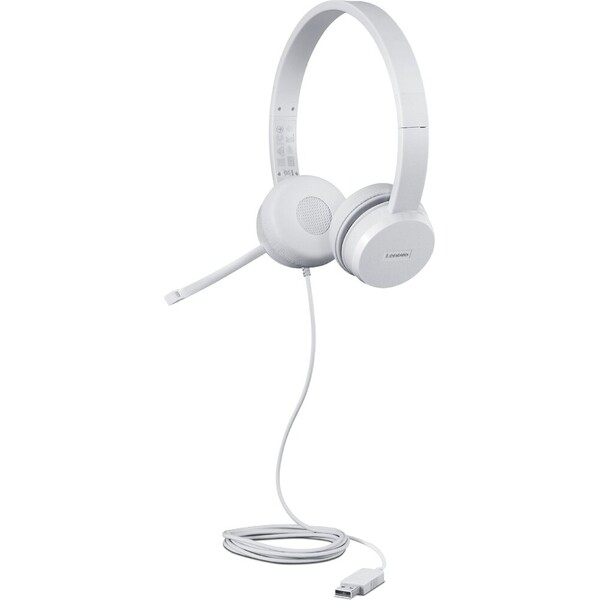 Lenovo 110 Stereo USB Headset Bílá