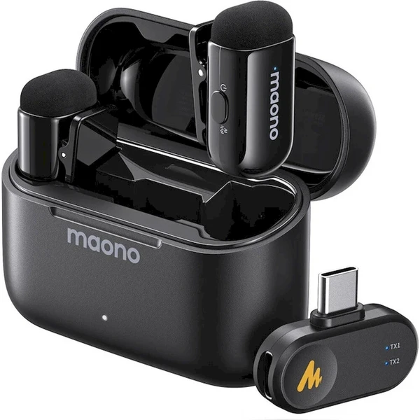 Maono WM622 PC2 bezdrátové klopové mikrofony USB-C - Mikrofony - Obrázek d_d55ef57b263f44d199da76f9964046d0