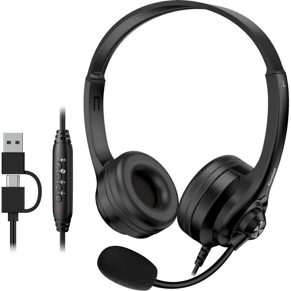 Genius HS-235U AI drátová náhlavní sluchátka černá