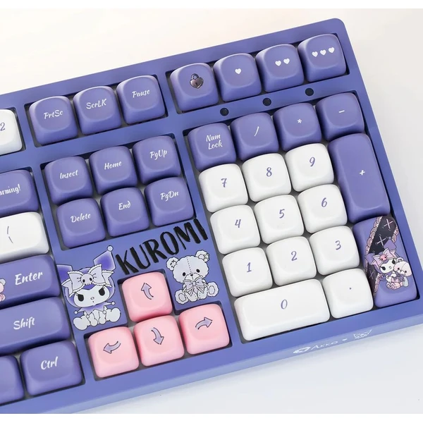 Akko x Kuromi 3108 V3 Akko Frost Pink klávesnice (US) fialová - Klávesnice - Obrázek d_d8331535b6604f4d8aebaa0f7ffc55e8
