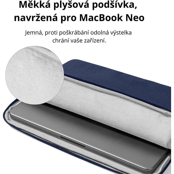 tomtoc Light A18 sleeve pouzdro 13" MacBook Neo tmavě modré - Pouzdra - Obrázek d_d8366d940f6943de98c20550b44fe41b