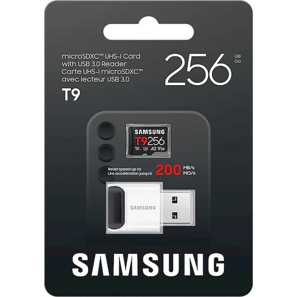 Samsung T9 microSDXC 256GB + USB adaptér - Paměťové karty - Obrázek d_d927bad6ad6c48b9ab5a9cc56edb0095