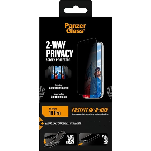 PanzerGlass Privacy sklo Apple iPhone 18 Pro s bezprašným instalačním boxem - Ochranné folie a skla - Obrázek d_d92bc8aa08c3492daf69aa6dcbb751fb