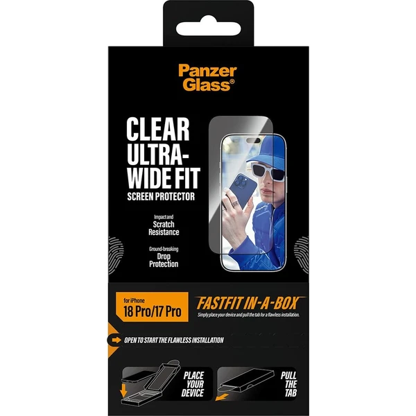 PanzerGlass Ultra-Wide Fit sklo Apple iPhone 18 Pro/17 Pro s bezprašným instalačním boxem - Ochranné folie a skla - Obrázek d_d963465e488a4316bad361bf54d80414