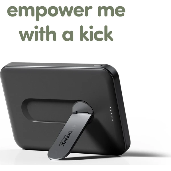 PanzerGlass® empower bezdrátová Qi2 powerbanka 5000 mAh, MagSafe, otočný stojánek, černá - Powerbanky - Obrázek d_dc08bd10da334346ba7465956409b629