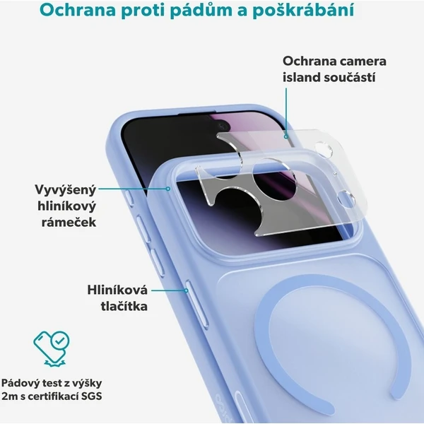 Epico HeroMatte Pro Mag+ MagSafe/Qi2 kryt iPhone 17 Pro Max/18 Pro Max světle modrý - Pouzdra - Obrázek d_dc1f484358ef4878be88a8e254fb8b67