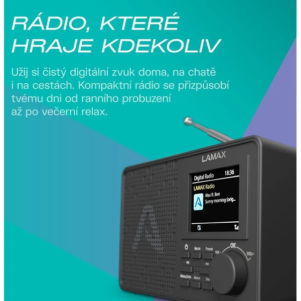 LAMAX RadioVox1 DAB rádio černé - Rádia - Obrázek d_de0a06282a124448a3ad9bd4f78e445a