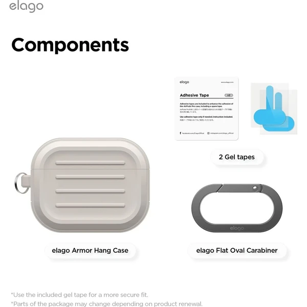 ELAGO Armor Hang Case pouzdro pro Apple Airpods Pro 3 černé - Pouzdra - Obrázek d_de22cab732644c9887b485ed52afc4cb