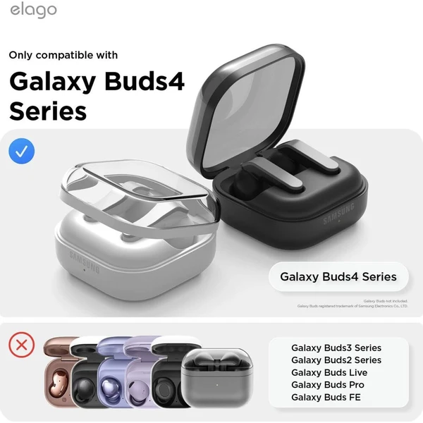 ELAGO Clear pouzdro Samsung Galaxy Buds4/Buds4 Pro čiré - Pouzdra - Obrázek d_de7665281a154280a36260b90d468474