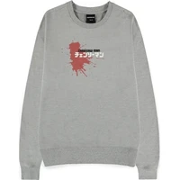 Mikina  Difuzed Chainsaw Man – Power Grey Melange XXL - Mikiny a svetry