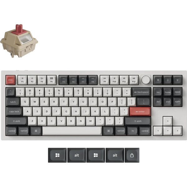 Keychron Q3 Ultra 8K Keychron Silk POM Red (US) bílá Bílá