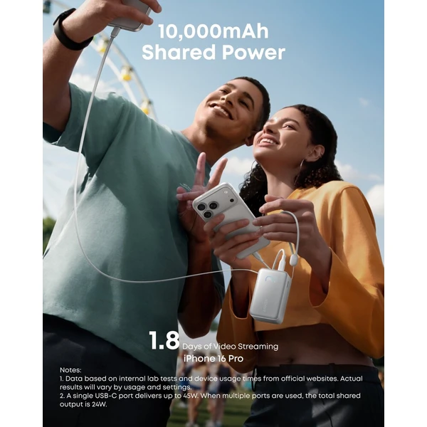 Anker Nano MagSafe powerbanka (10000mAh) 45W bílá - Powerbanky - Obrázek d_e0cea820bbac49a3ab6867fd5ae03561