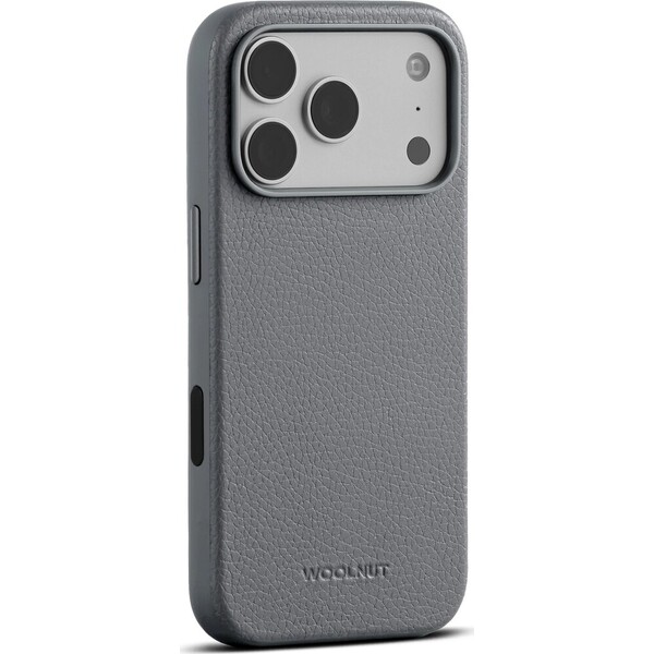 Woolnut MagSafe kožený kryt iPhone 18 Pro šedý
