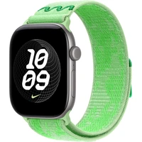 Apple Watch 49/46/45/44mm Green Spark provlékací sportovní řemínek Nike - Řemínky