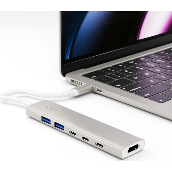 Epico UltraHub 6in1 Slim Alu USB-C Hub EH20 hvězdně bílý - USB huby - Obrázek d_e20c9e89d3734d4ea57785d8e18d6dce