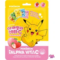 Bonbony Pokémon s klíčenkou - Broskev a jahoda s vitamínem C 33g - Cukrovinky