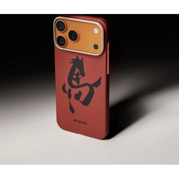 Pitaka Edge Case Ink Horse MagSafe kryt iPhone 17 Pro Max Cinnabar - Pouzdra - Obrázek d_e34a58d6b65c4f07b0f8a42b0caba246