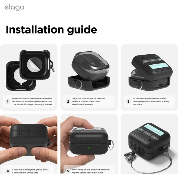 ELAGO Pager Hang Case pouzdro pro Samsung Galaxy Buds4/Buds4 Pro černé - Pouzdra - Obrázek d_e3c847f35d7c4bea9fef23285e58e667