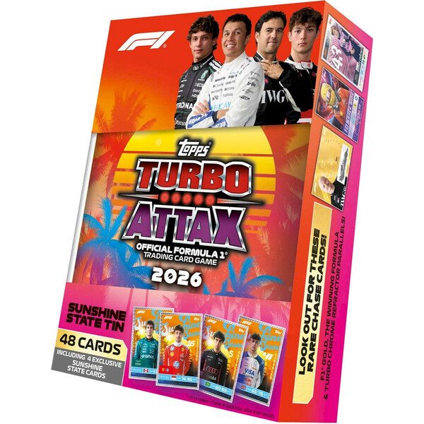 Topps Formula 1 2026 Turbo Attax - Mega Tin - Karty Formule 1 - Obrázek d_e402eec68a82416bbf6980edda7618f7