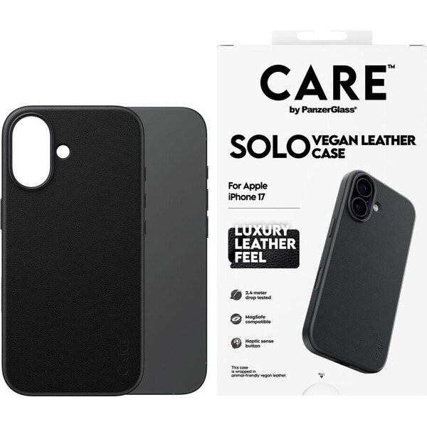 PanzerGlass® CARE SOLO MagSafe kryt z veganské kůže iPhone 17 černý - Pouzdra - Obrázek d_e56166c01041438a8b9405d9383c794b