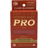 KMC Standard Sleeves - Hyper MAT PRO Red (100 Sleeves) - Obaly na karty
