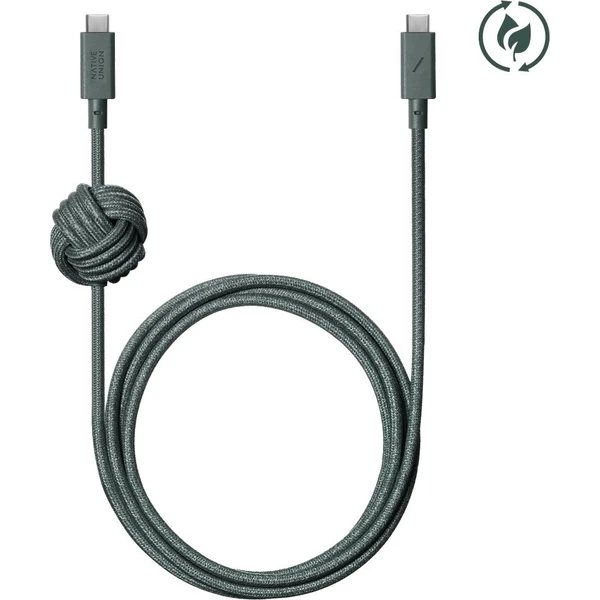 Native Union Anchor Cable USB-C/USB-C kabel, 240W, 3m zelený - Kabely a redukce - Obrázek d_e71b4482a62d4c9cb7fbf968b79ee4a0