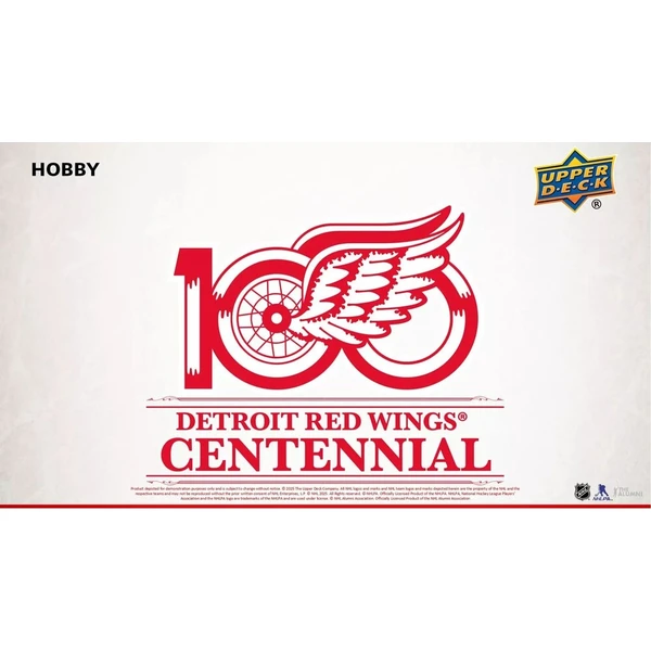 Hokejové karty 2025-26 Upper Deck Detroit Red Wings Centennial Hobby Box - Hokejové karty - Obrázek d_e76794408eb245f188d5e39309613b60