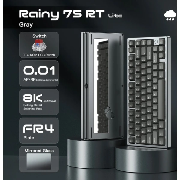 Wobkey Rainy 75 RT Lite TTC KOM RGB herní klávesnice (US) stříbrná - Klávesnice - Obrázek d_e9842f2549a44b05bcda55b0575412e6