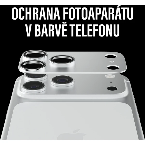 PanzerGlass FENDER hliníková ochrana fotoaparátu iPhone 18 Pro Silver (stříbrný) - Ochranné folie a skla - Obrázek d_ea9d056728734a3eb6d013555e20f464