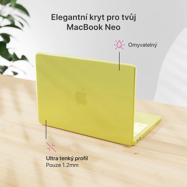 iWant Slim Shell pouzdro pro MacBook Neo 13" matná citrusově žlutá - Pouzdra - Obrázek d_eb278b1ed3d14f50a4c9de24c130f1a5