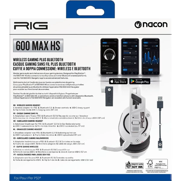 Nacon RIG 600 MAX HS bezdrátová herní sluchátka bílá - Sluchátka - Obrázek d_ec8cb9152b564a8684023435a594c7ad
