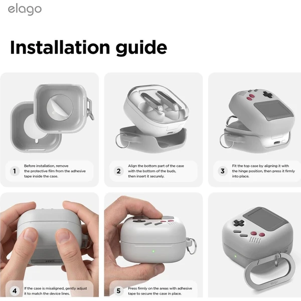 ELAGO Retro GameBoy pouzdro Samsung Galaxy Buds4/Buds4 Pro světle šedé - Pouzdra - Obrázek d_ee773d3ef0bf4980811f79ccbbee9d8d