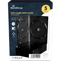 MediaRange 2 DVD 14mm 5 ks černý - Obaly na disky