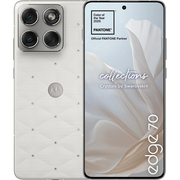 Motorola EDGE 70 12GB/512GB PANTONE Cloud Dancer crystals by Swarovski