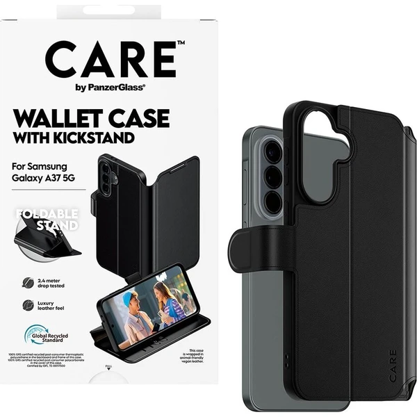 PanzerGlass® CARE Wallet Kickstand pouzdro Samsung Galaxy A37 černé - Pouzdra - Obrázek d_f217063a3f09422fa5aecddbe9c63737