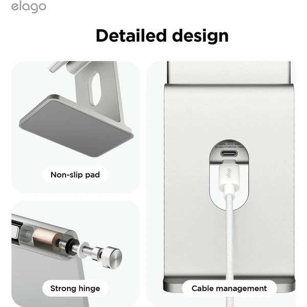 ELAGO Wireless Charging Aluminium Stand Qi2/MagSafe nabíjecí stojánek 15W černý - Nabíječky - Obrázek d_f2475cfecb7c427f80736475b08e8d75