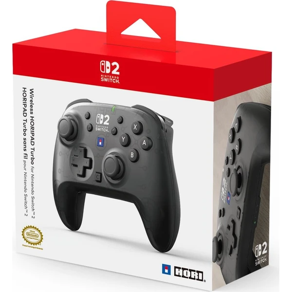 HORI HORIPAD Turbo bezdrátový herní ovladač černý (NSW/NSW2/OLED) - Herní ovladače - Obrázek d_f2fc935530394d43b322d26fa1aa7f5a