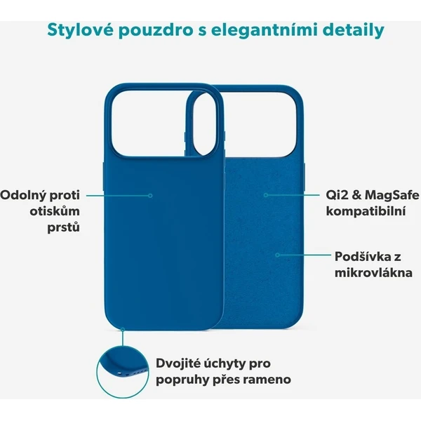 Epico Silicone Pro Mag+ MagSafe/Qi2 silikonový kryt iPhone 17 Pro Max/18 Pro Max modrý - Pouzdra - Obrázek d_f309c88ebb2c45adbe3128d03c0c1933