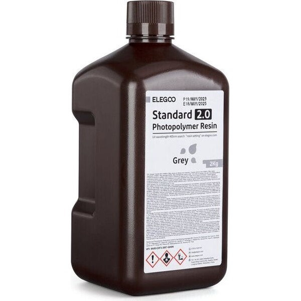 ELEGOO Standard Resin V2.0 2 kg šedá Šedá